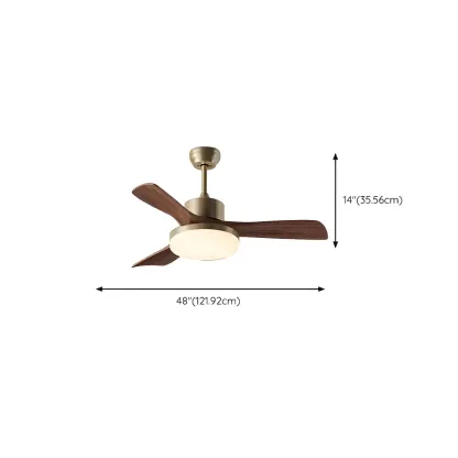 Metal Industrial Ceiling Fan for Residential Use, Integrated LED Light, One Source Image - 15