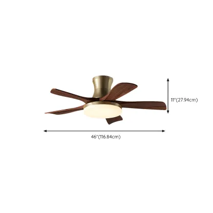 Metal Industrial Ceiling Fan for Residential Use, Integrated LED Light, One Source Image - 18