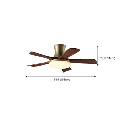 Metal Industrial Ceiling Fan for Residential Use, Integrated LED Light, One Source Image - 20