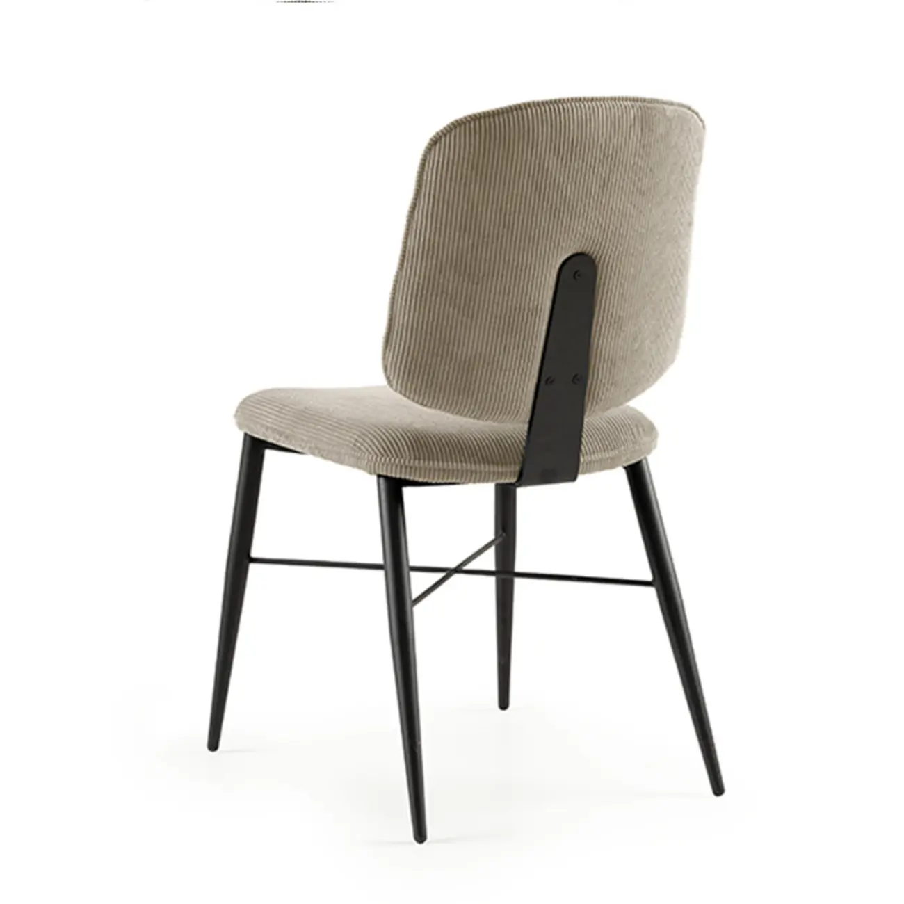 Nordic Upholstered Armless Solid Wood Dining Chairs Image - 4 | homeyfad