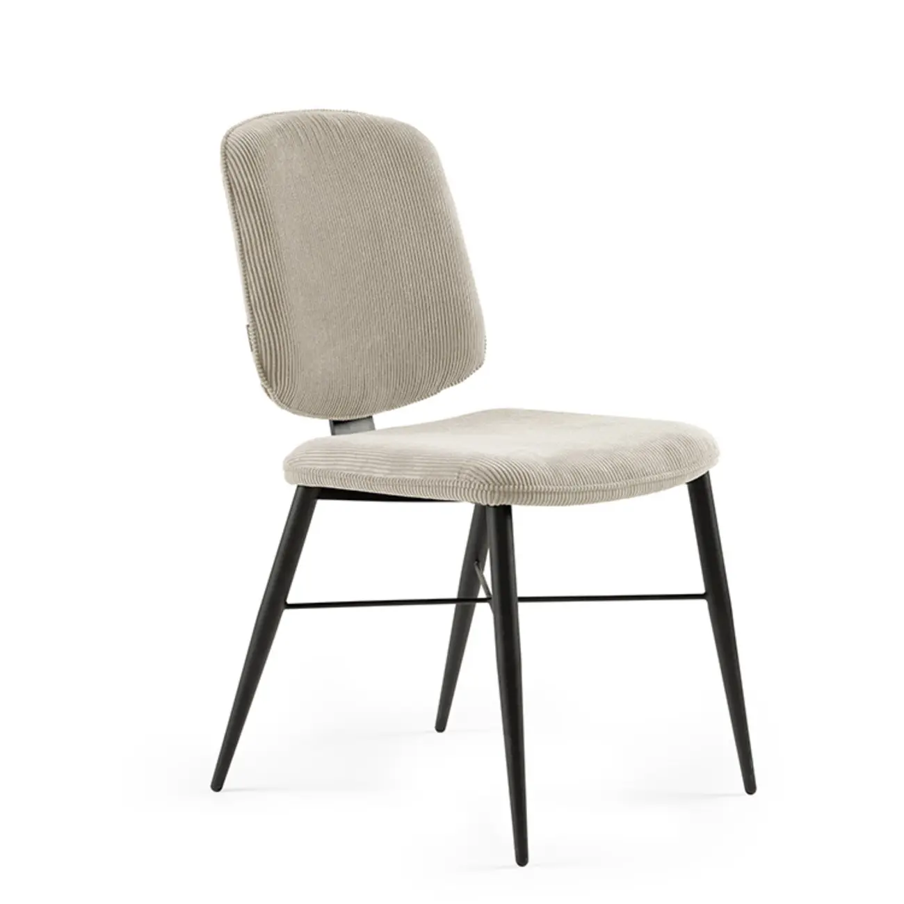 Nordic Upholstered Armless Solid Wood Dining Chairs Image - 6 | homeyfad