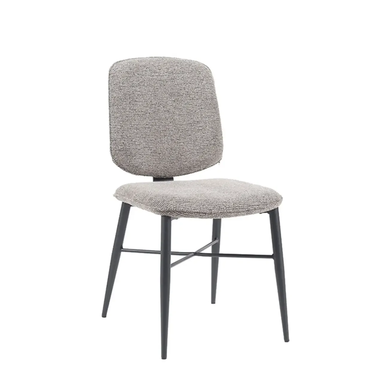 Nordic Upholstered Armless Solid Wood Dining Chairs Image - 7