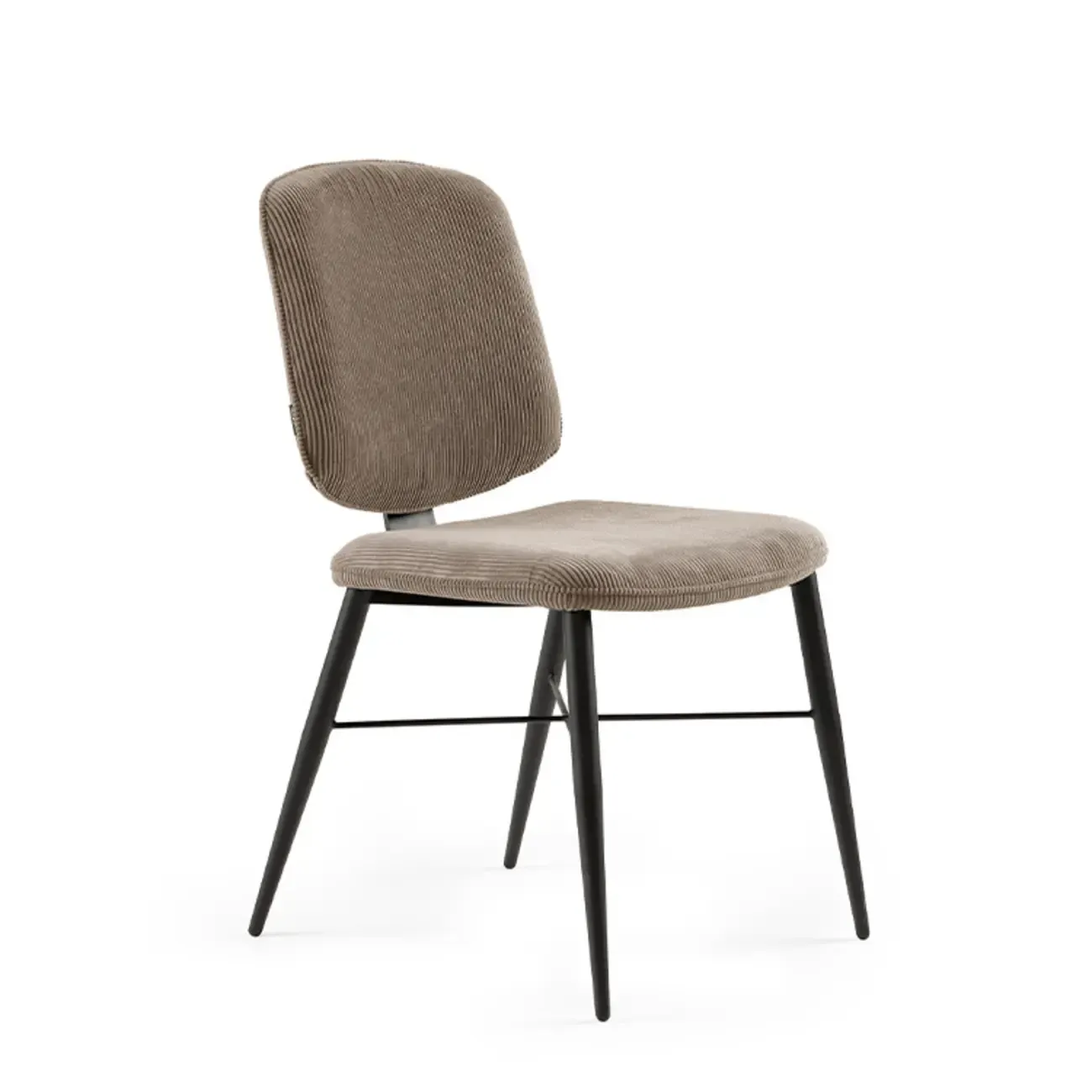 Nordic Upholstered Armless Solid Wood Dining Chairs Image - 8