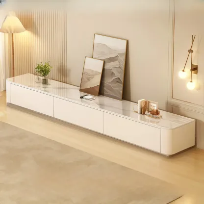 63" Sintered Stone Top Long TV Stand with Cable Management Image - 21