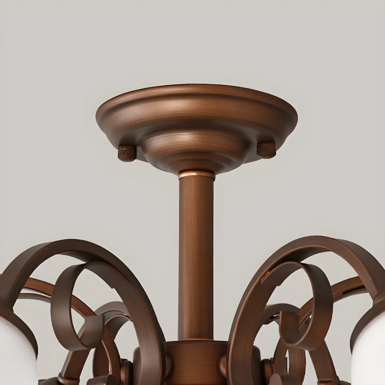 Elegant Bell Semi Flush LED Ceiling Light for Living Room Image - 11 | homeyfad