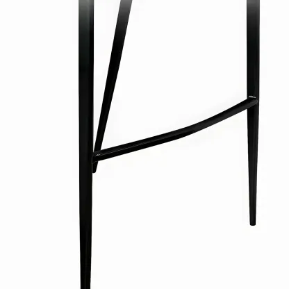 White Modern	Leather Saddle Seat Shell Back Bar Stools Image - 5