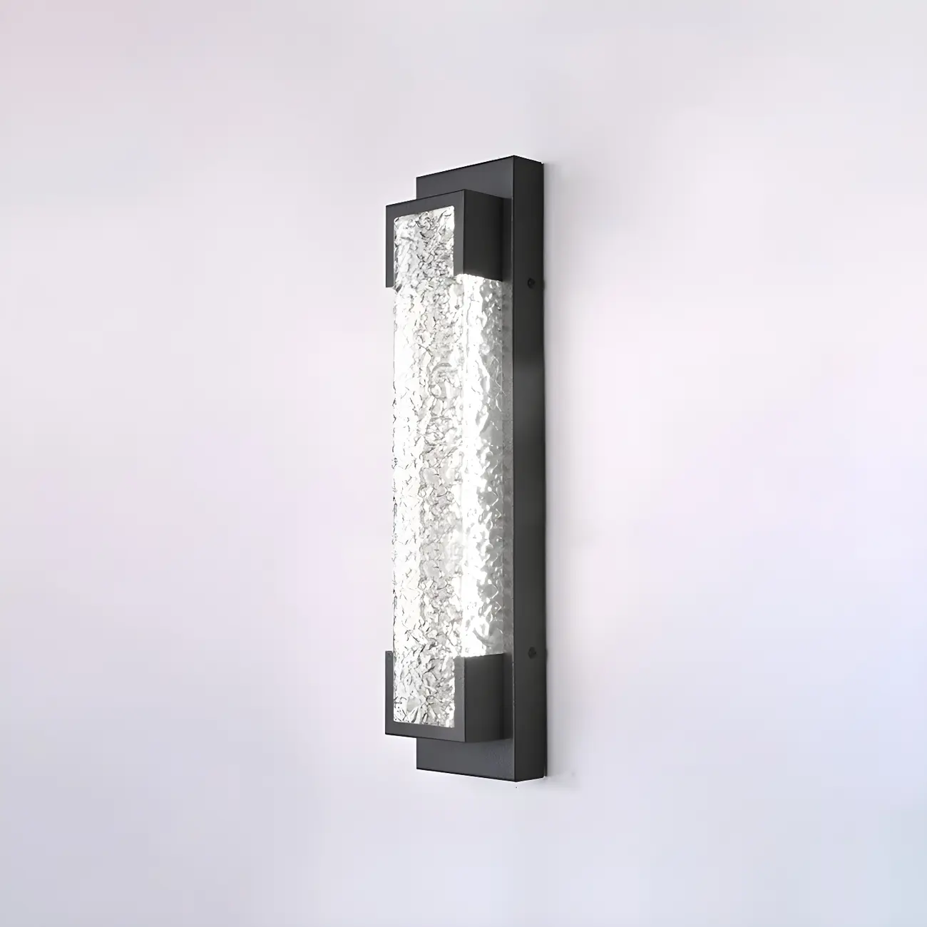 Modern Ribbed Shade Rectangle LED Outdoor Wall Light | homeyfad