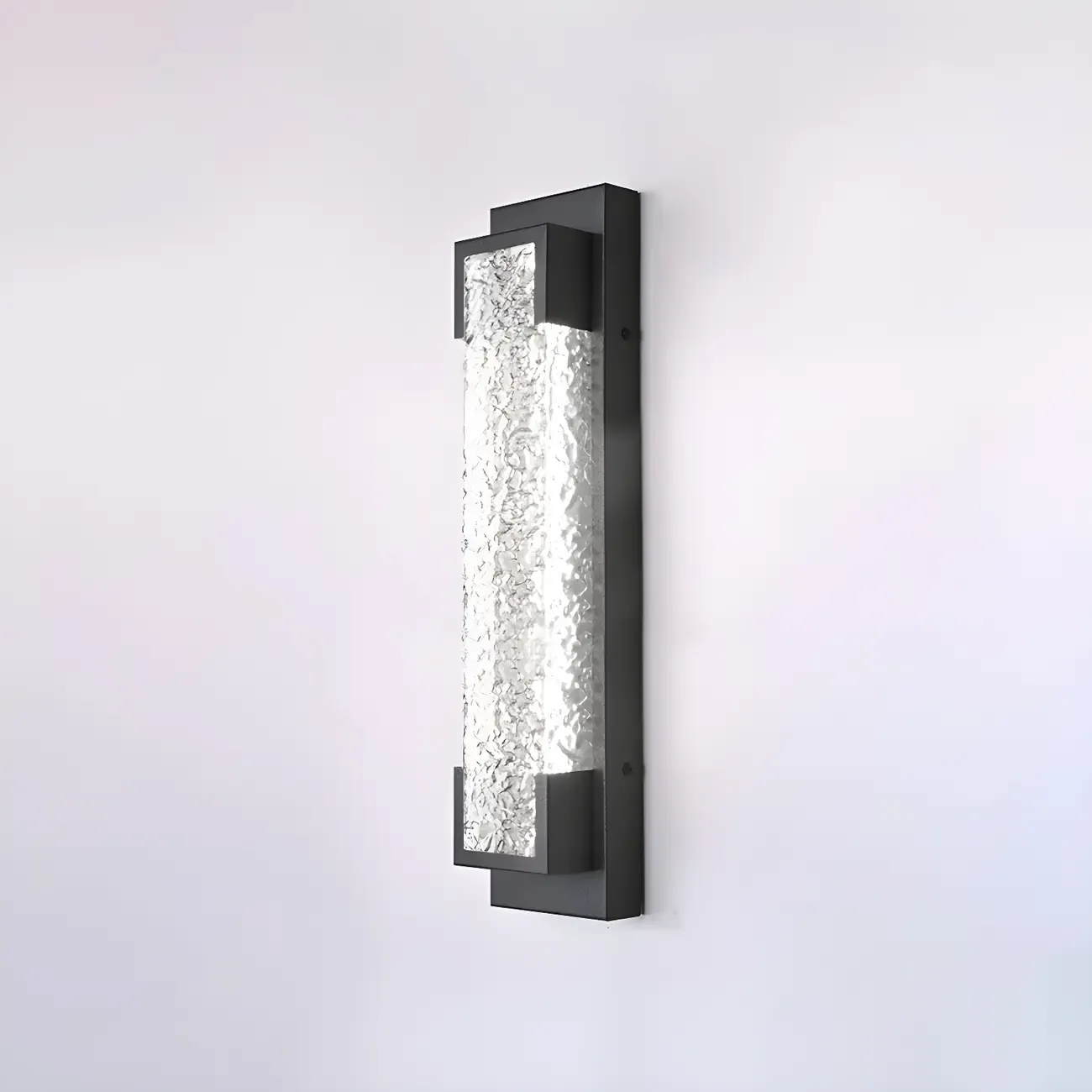 Modern Ribbed Shade Rectangle LED Outdoor Wall Light - HomeyFad