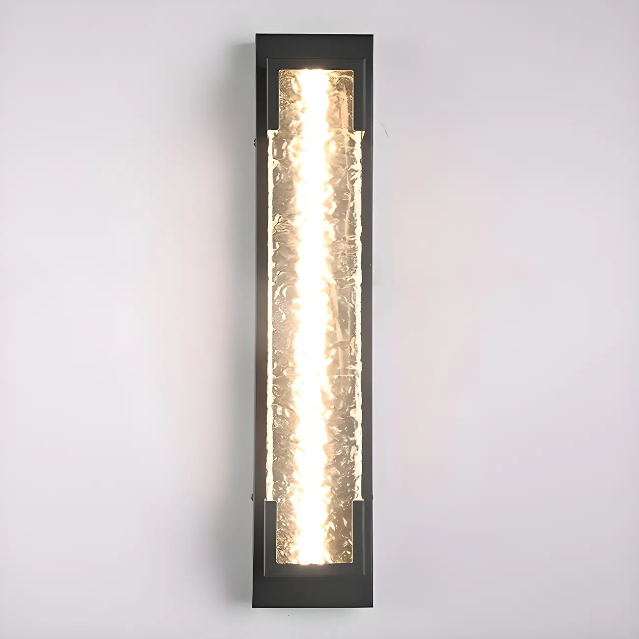 Modern Ribbed Shade Rectangle LED Outdoor Wall Light | homeyfad