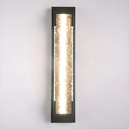 Modern Ribbed Shade Rectangle LED Outdoor Wall Light