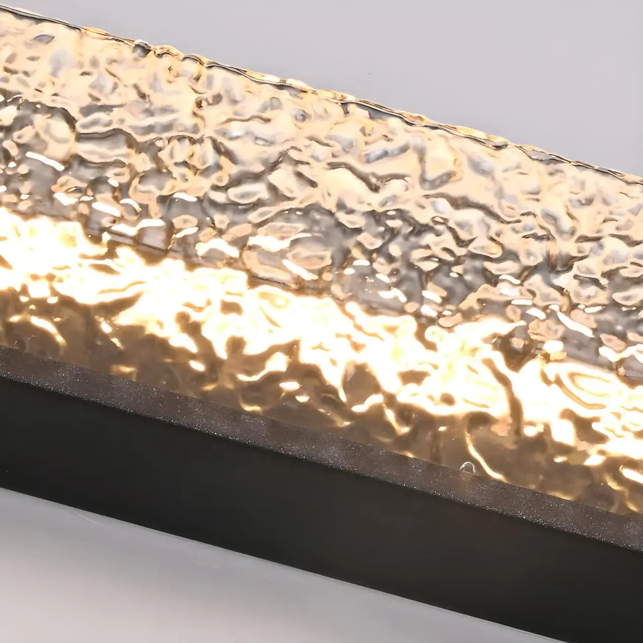 Modern Ribbed Shade Rectangle LED Outdoor Wall Light