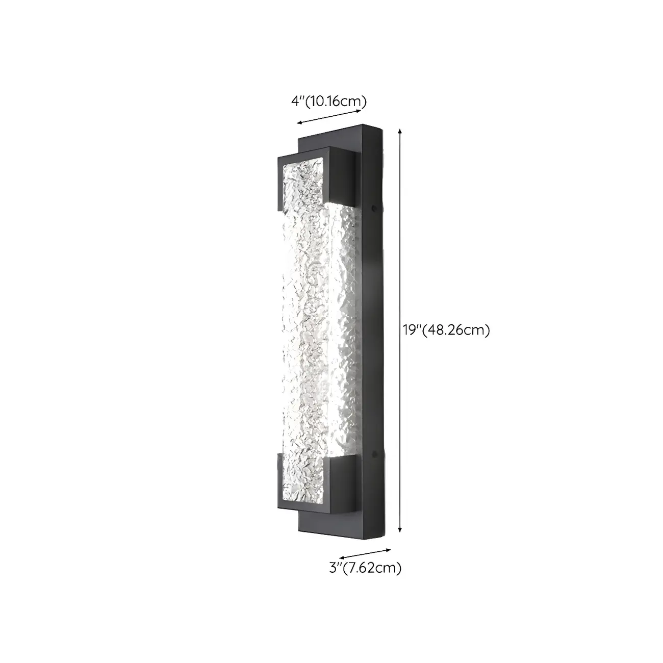 Modern Ribbed Shade Rectangle LED Outdoor Wall Light | homeyfad