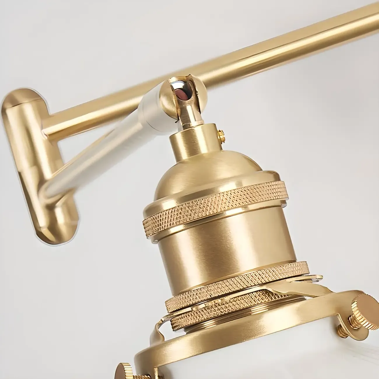 Elegant Pleated Swing Arm Wall Mount Light for Bedside Use