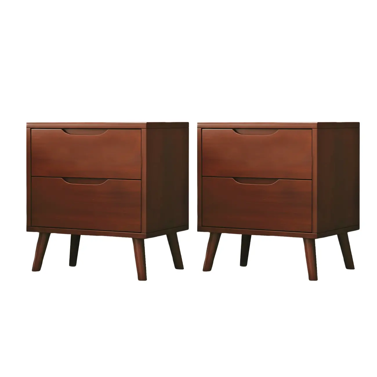 Scandinavian Drawer Storage Wooden 2 drawer Nightstand Image - 10 | homeyfad