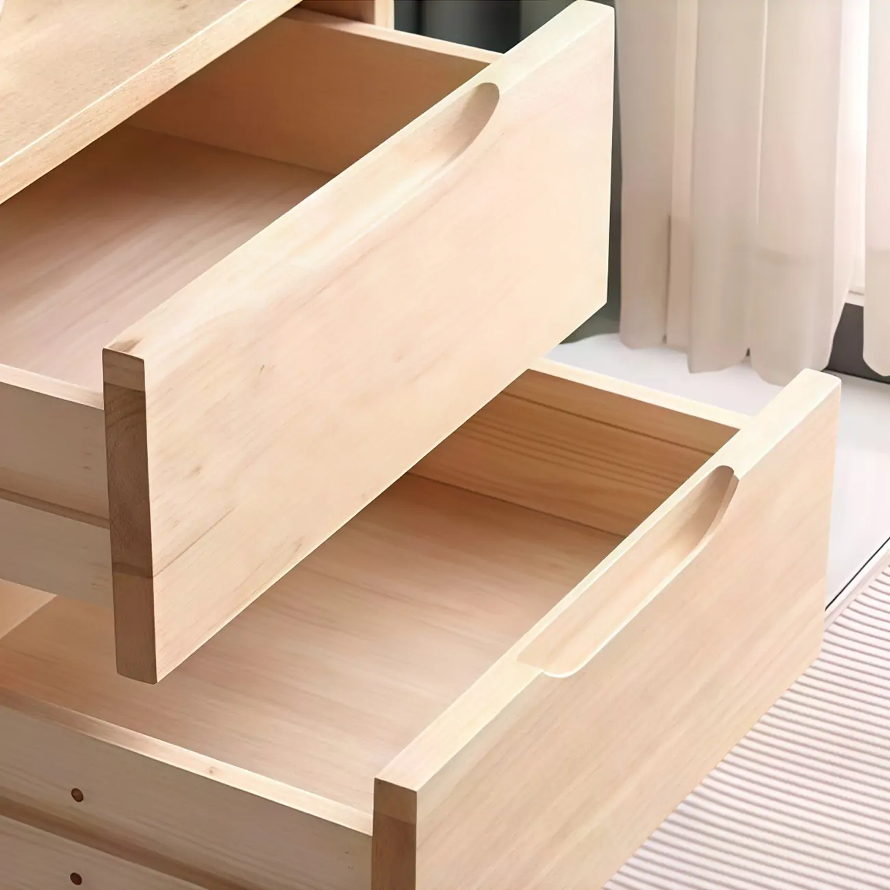 Scandinavian Drawer Storage Wooden 2 drawer Nightstand #size | homeyfad