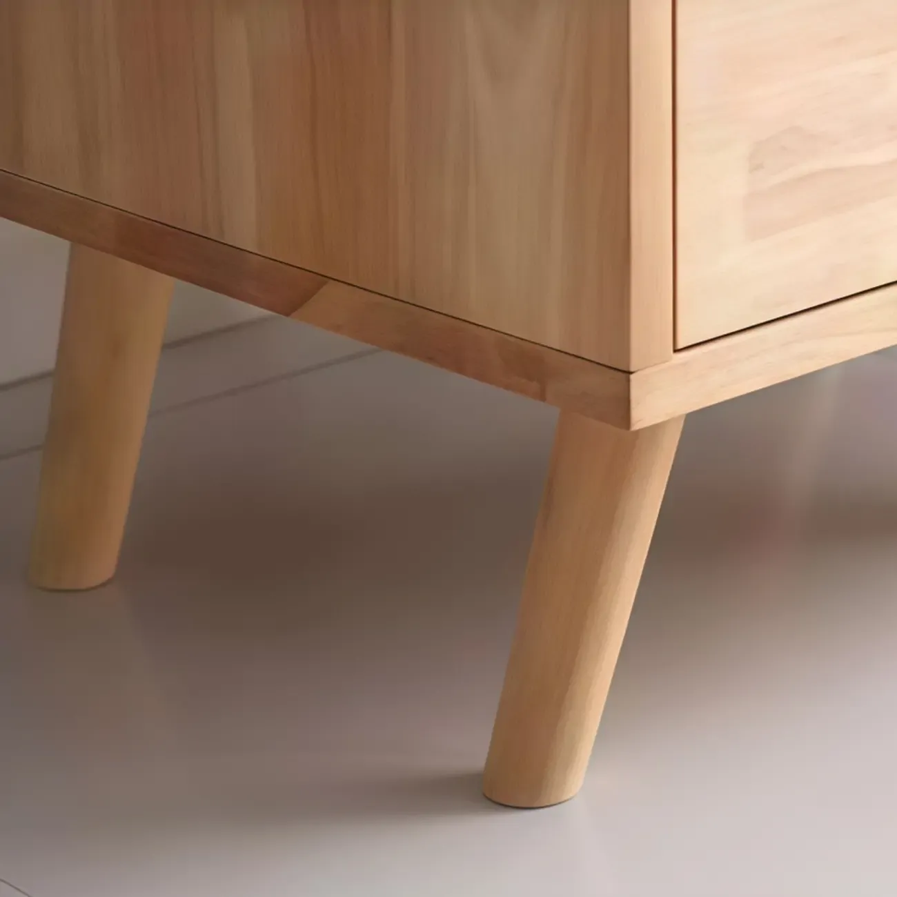 Scandinavian Drawer Storage Wooden 2 drawer Nightstand Image - 7