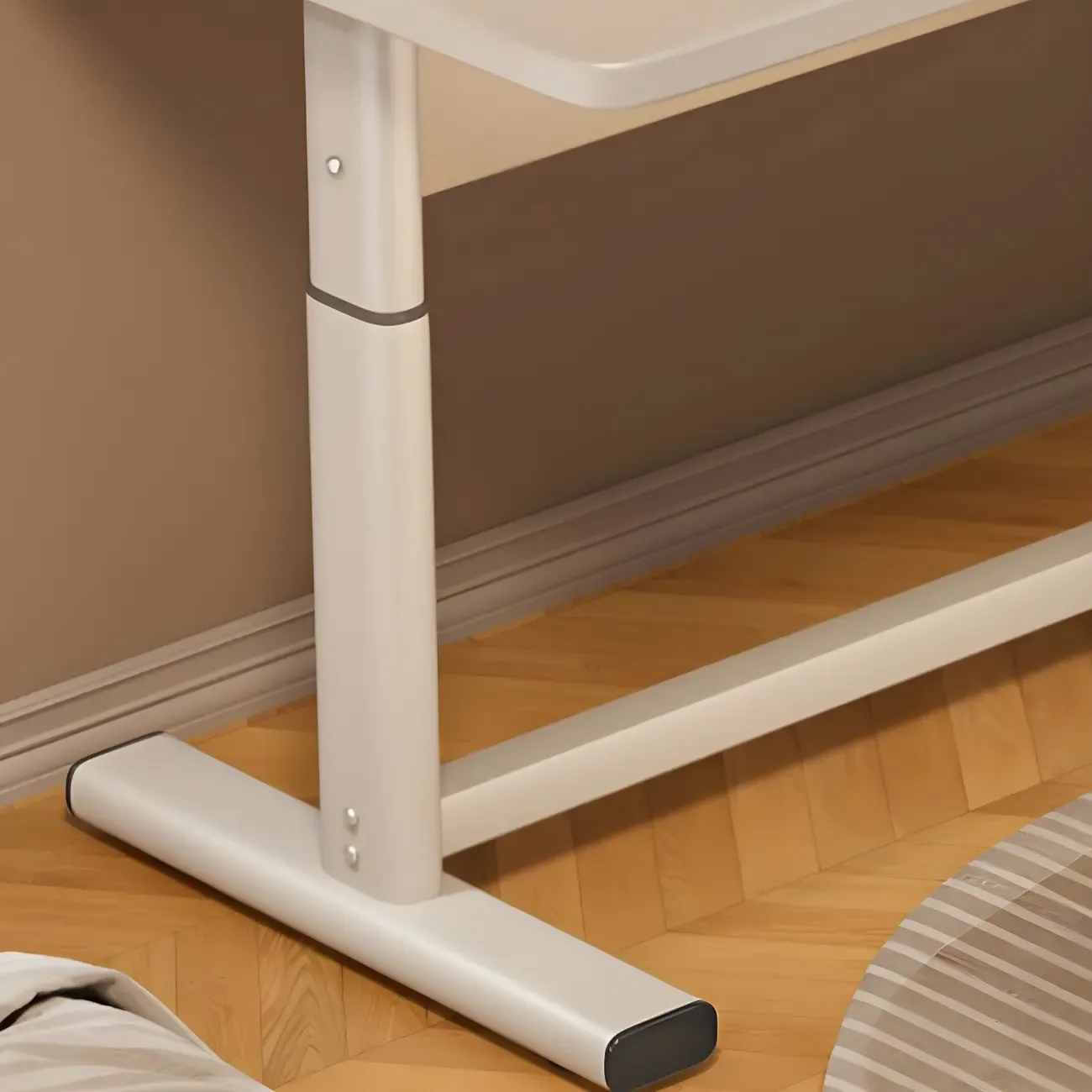 Modern Wooden White Height-Adjustable Standing Desk for Office Image - 8