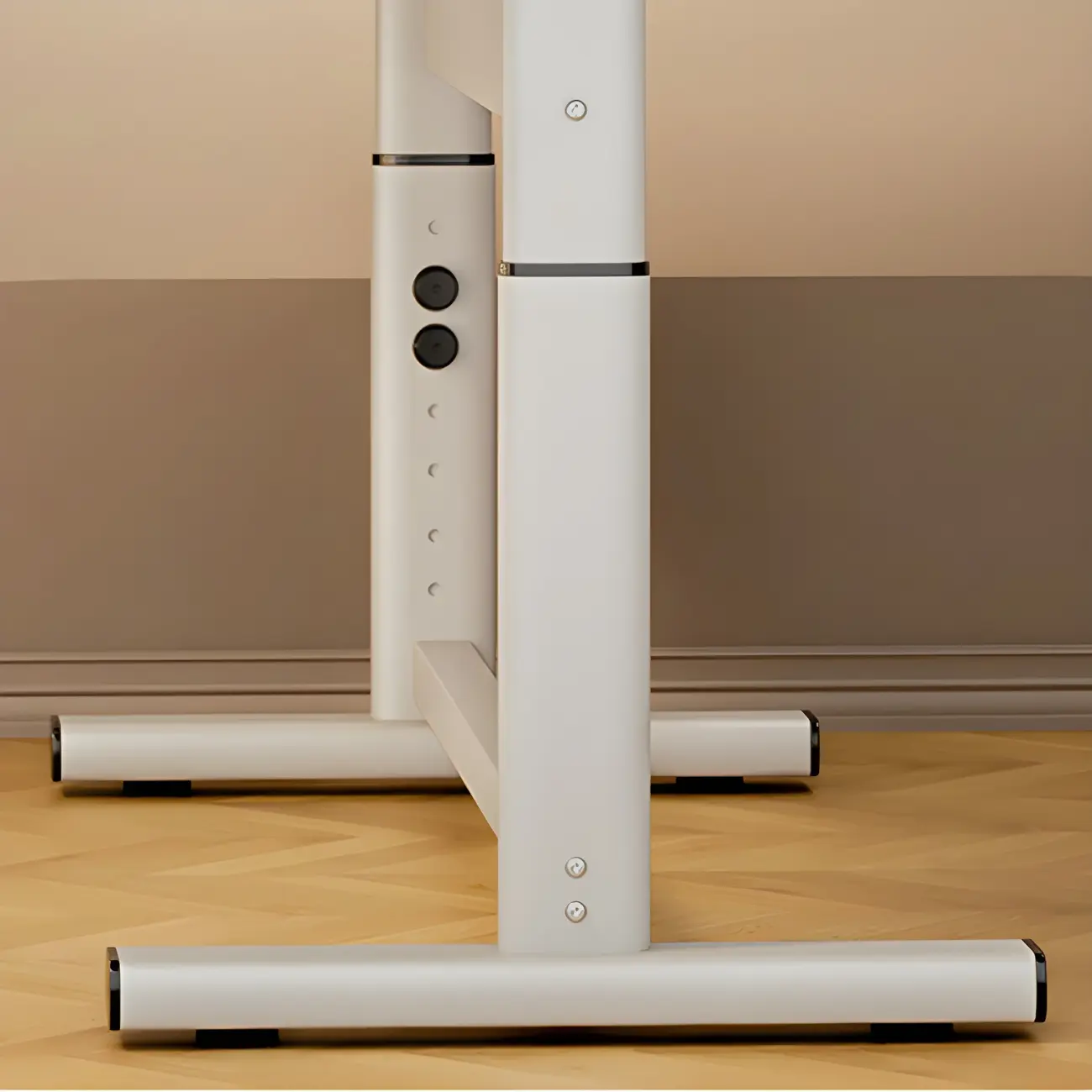 Modern Wooden White Height-Adjustable Standing Desk for Office Image - 12 | homeyfad