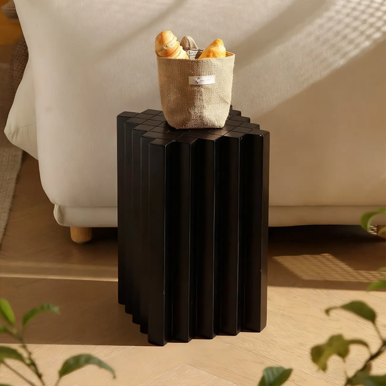 Modern Square Solid Wood Side Table for Living Room Image - 13 | homeyfad