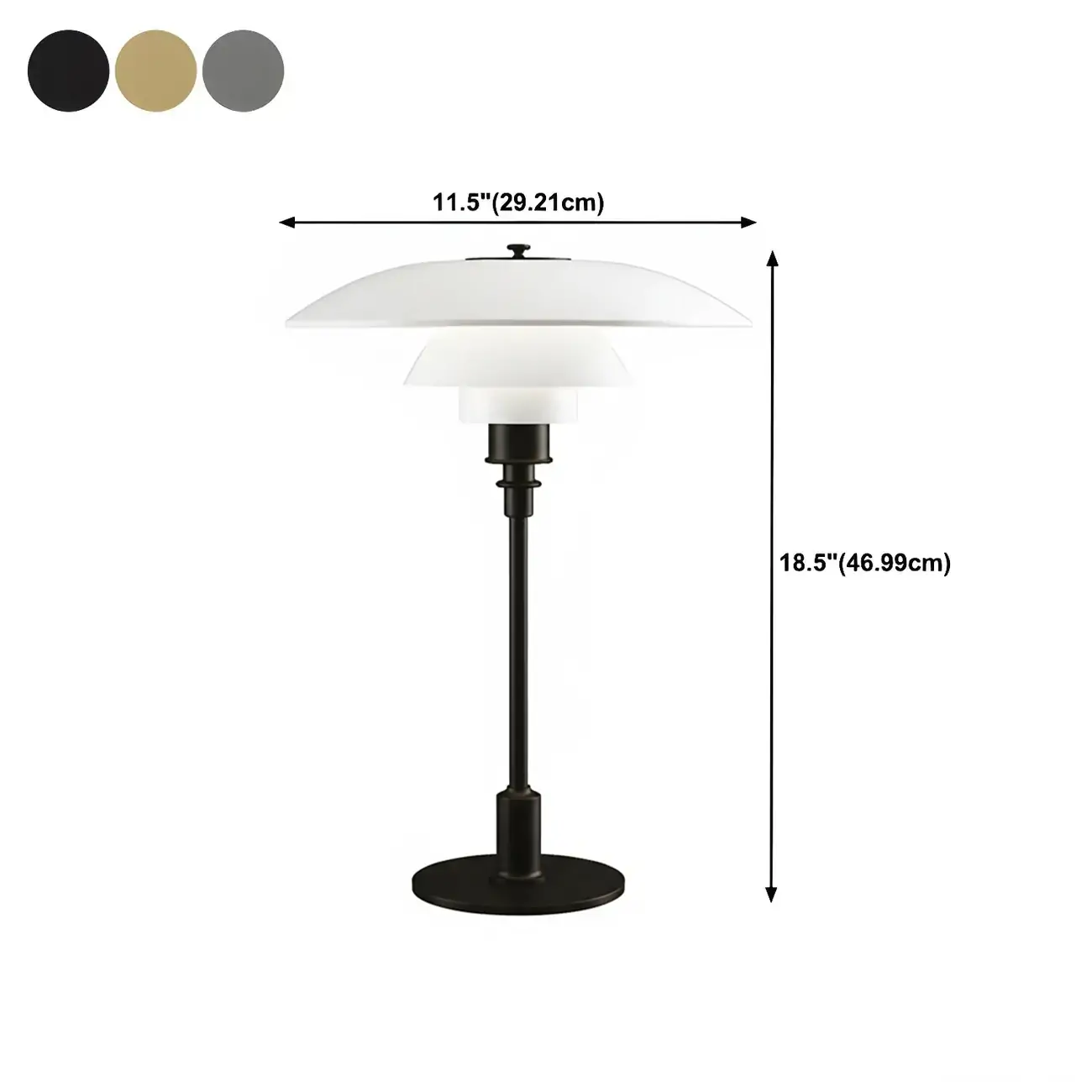 Post-Modern Tiered LED Table Lamp with Built-In Power #size | homeyfad