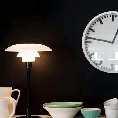 Post-Modern Tiered LED Table Lamp with Built-In Power Image - 14