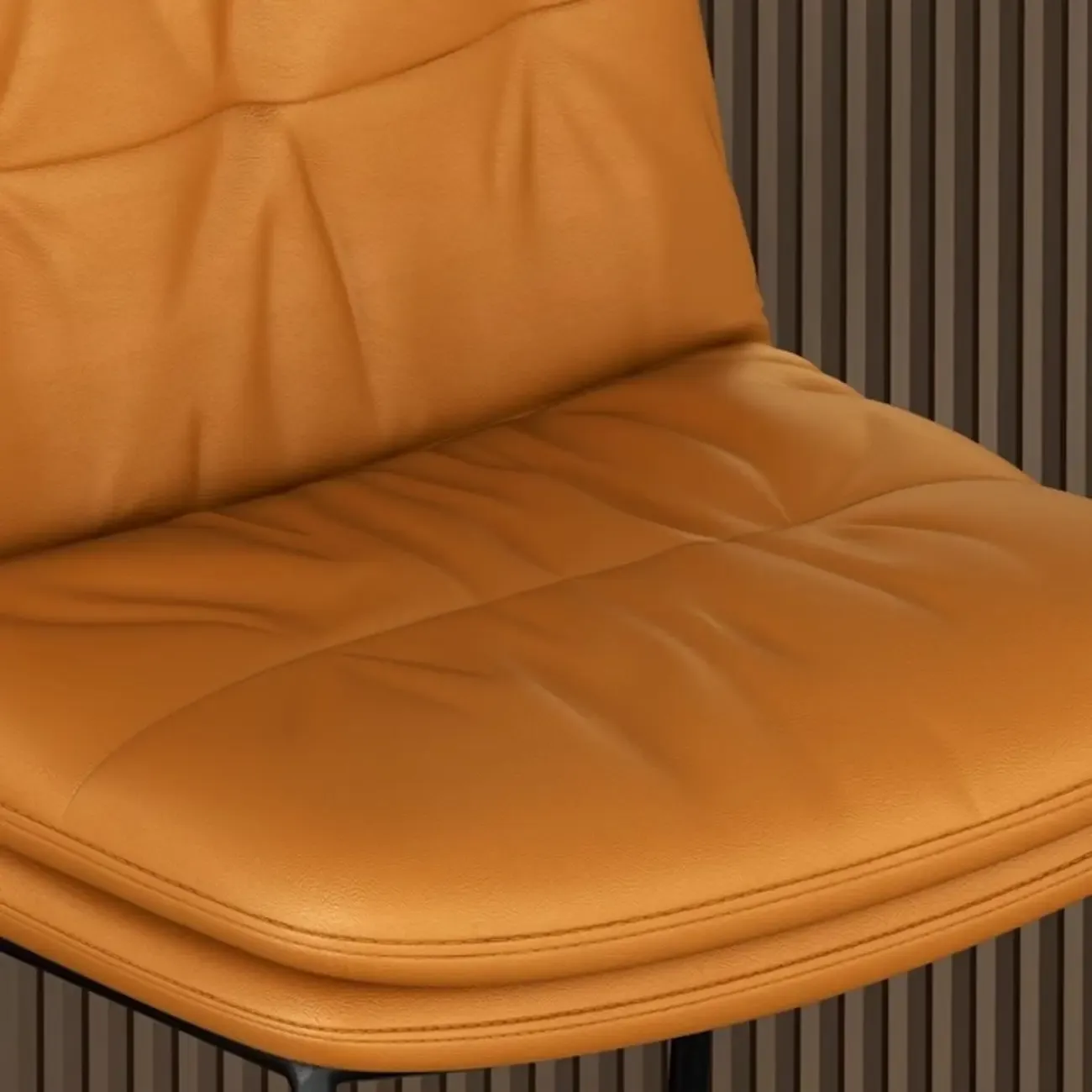 Saddle Metal Frame Leather Counter Bar Stools with Back Image - 9 | homeyfad