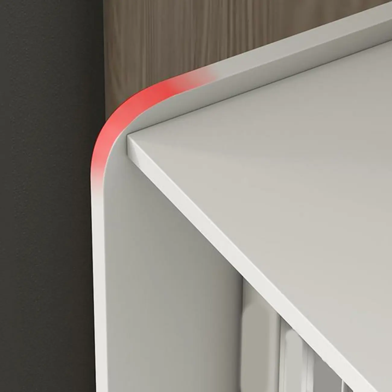 Modern Multi-Drawer White Wood Gold Storage Cabinet with Shelf Image - 10 | homeyfad