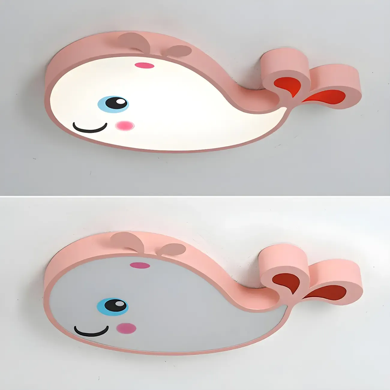 Kids LED Flush Ceiling Light with Dolphin Shape for Bedroom