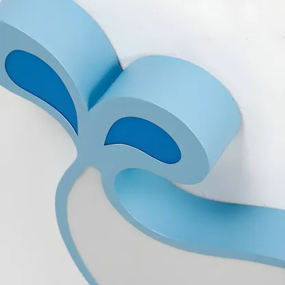 Kids LED Flush Ceiling Light with Dolphin Shape for Bedroom