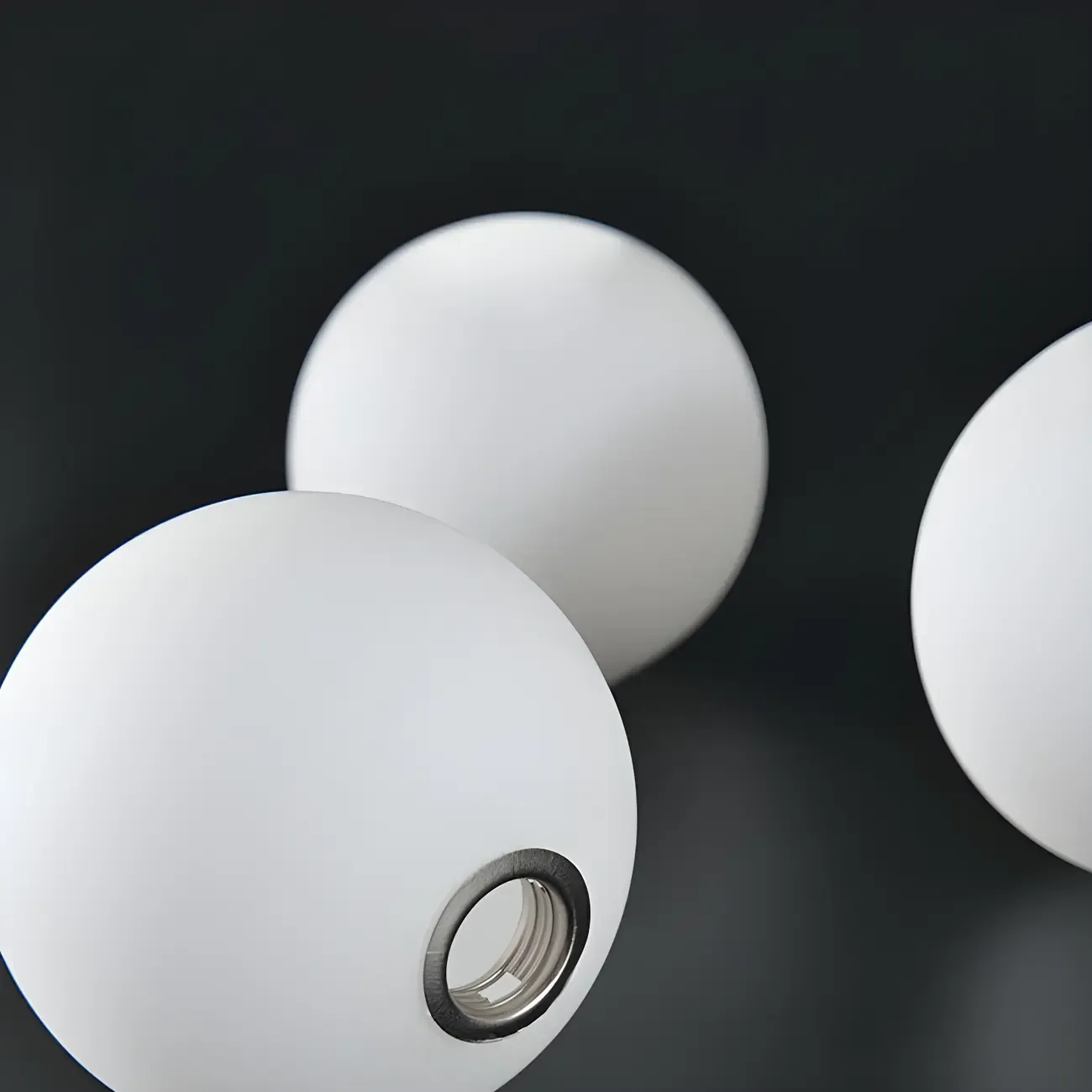 2-Light Sphere Glass Bi-pin Gold Semi Flush Ceiling Light Image - 12