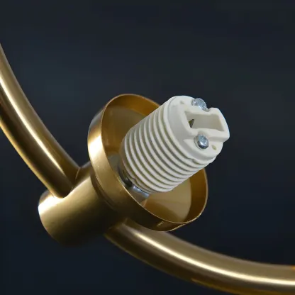 2-Light Sphere Glass Bi-pin Gold Semi Flush Ceiling Light Image - 14