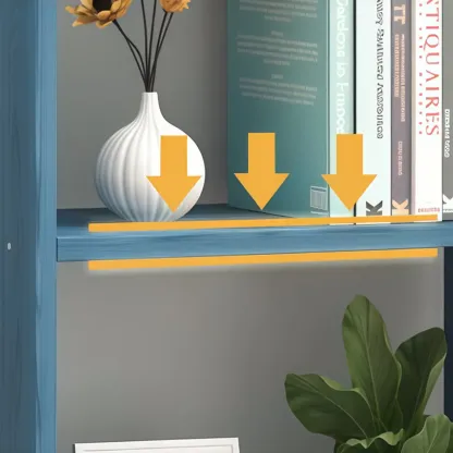 Modern Tall Wood Spacious Shelves 2-Drawer Nightstand Image - 14