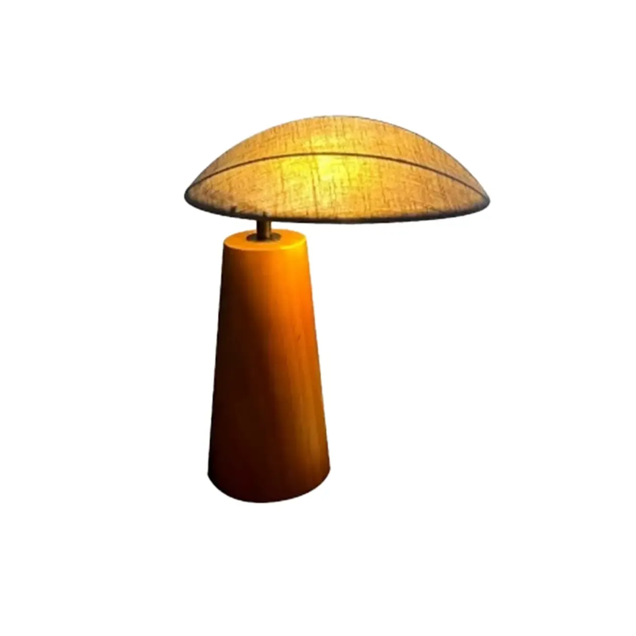 Nordic Flax Shade Natural Wood Table Lamp for Bedroom Image - 10