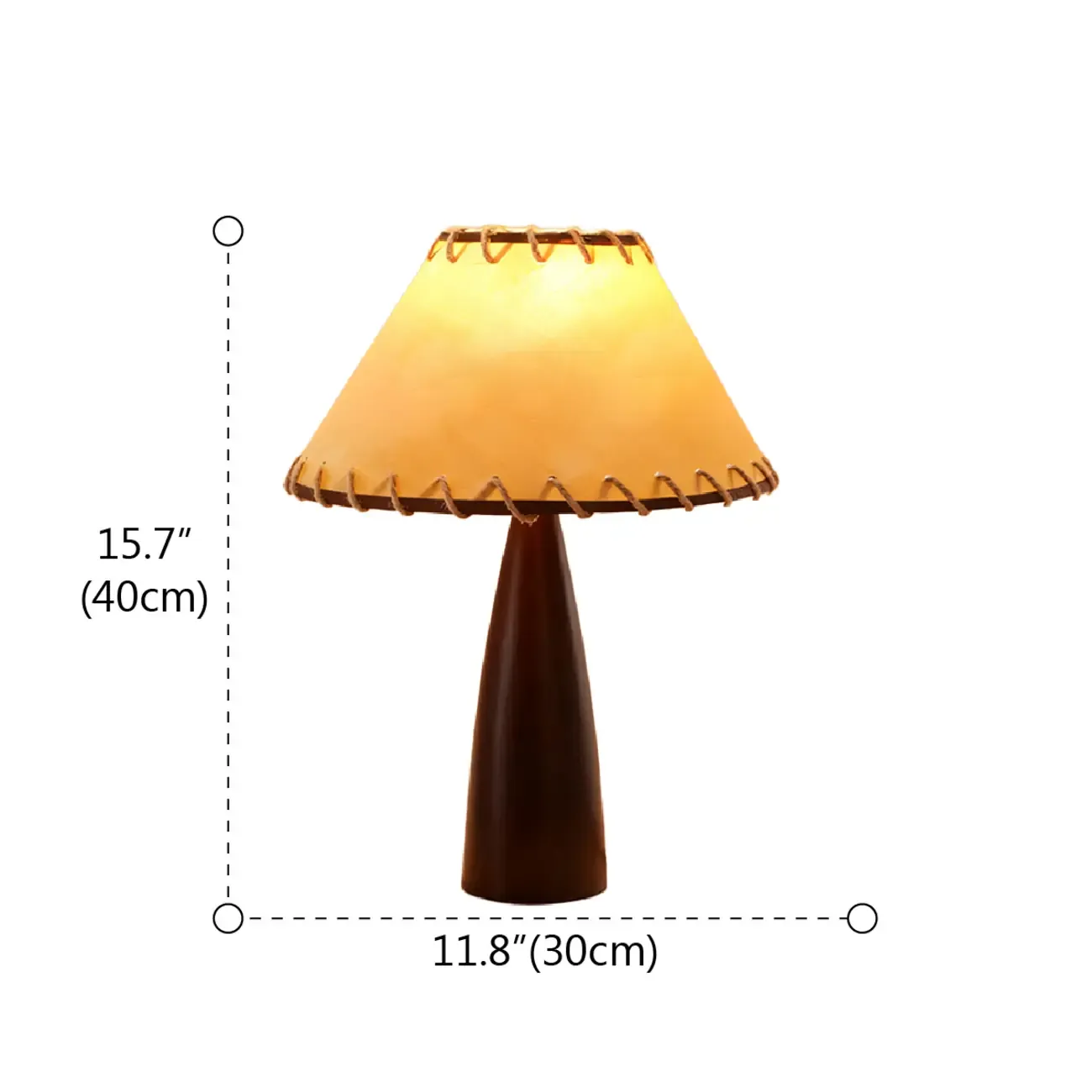 Elegant Fabric Shade Vintage Table Lamp with Pull Chain Image - 7