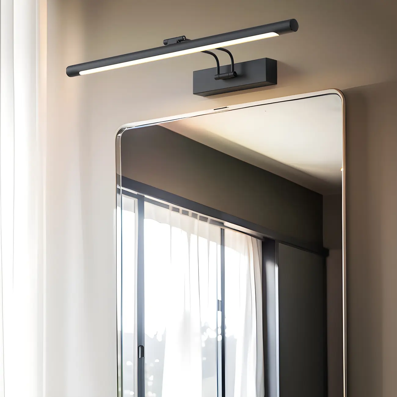 Modern Sleek Linear Metal LED Vanity Light Fixture Image - 3 | homeyfad