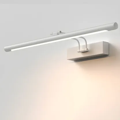 Modern Sleek Linear Metal LED Vanity Light Fixture Image - 6