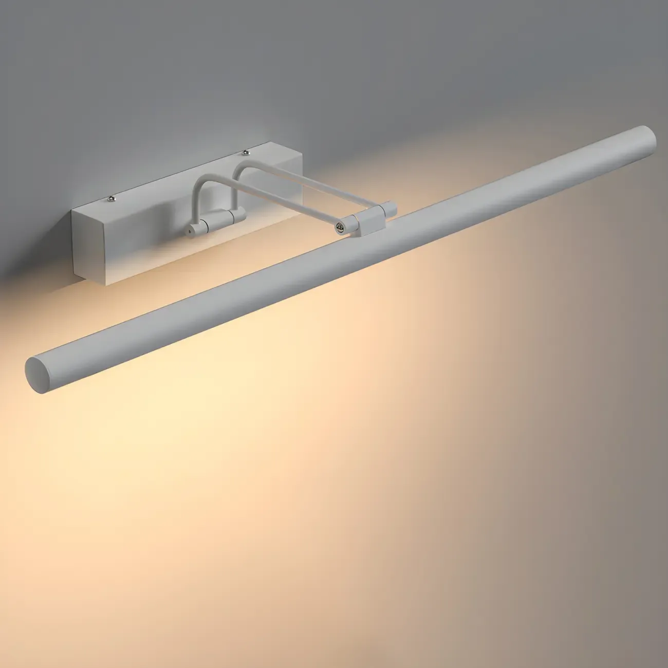 Modern Sleek Linear Metal LED Vanity Light Fixture Image - 5