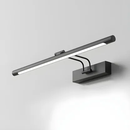 Modern Sleek Linear Metal LED Vanity Light Fixture Image - 7