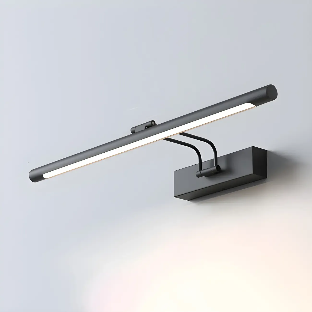 Modern Sleek Linear Metal LED Vanity Light Fixture Image - 8