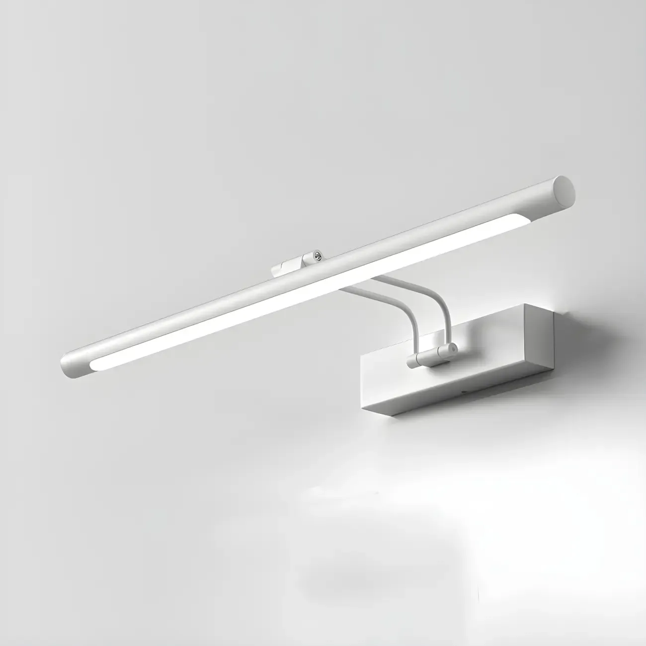 Modern Sleek Linear Metal LED Vanity Light Fixture Image - 9