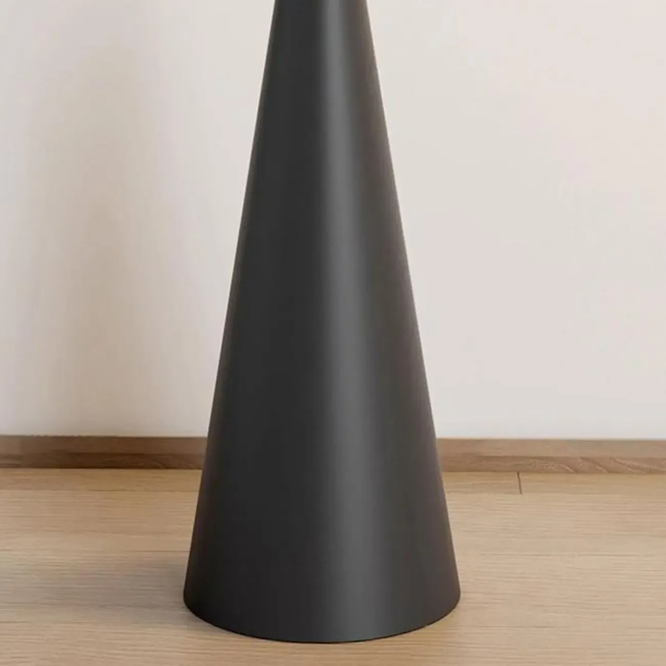 Modern Black Floor Lamp in Triangle Shade & Metal Base Image - 11