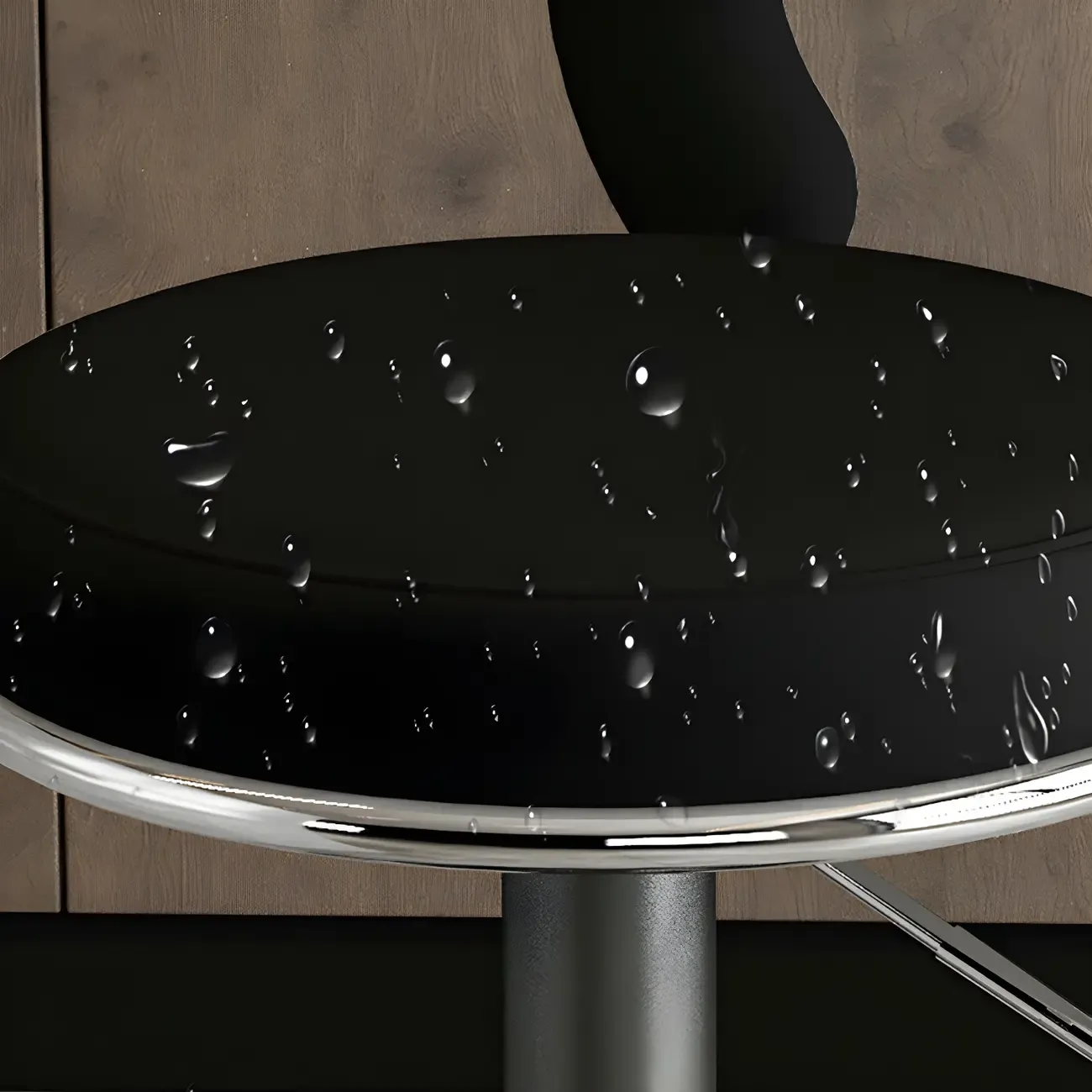 Glam Metal Round Adjustable Bar Stools with Cushions for Kitchen Image - 16