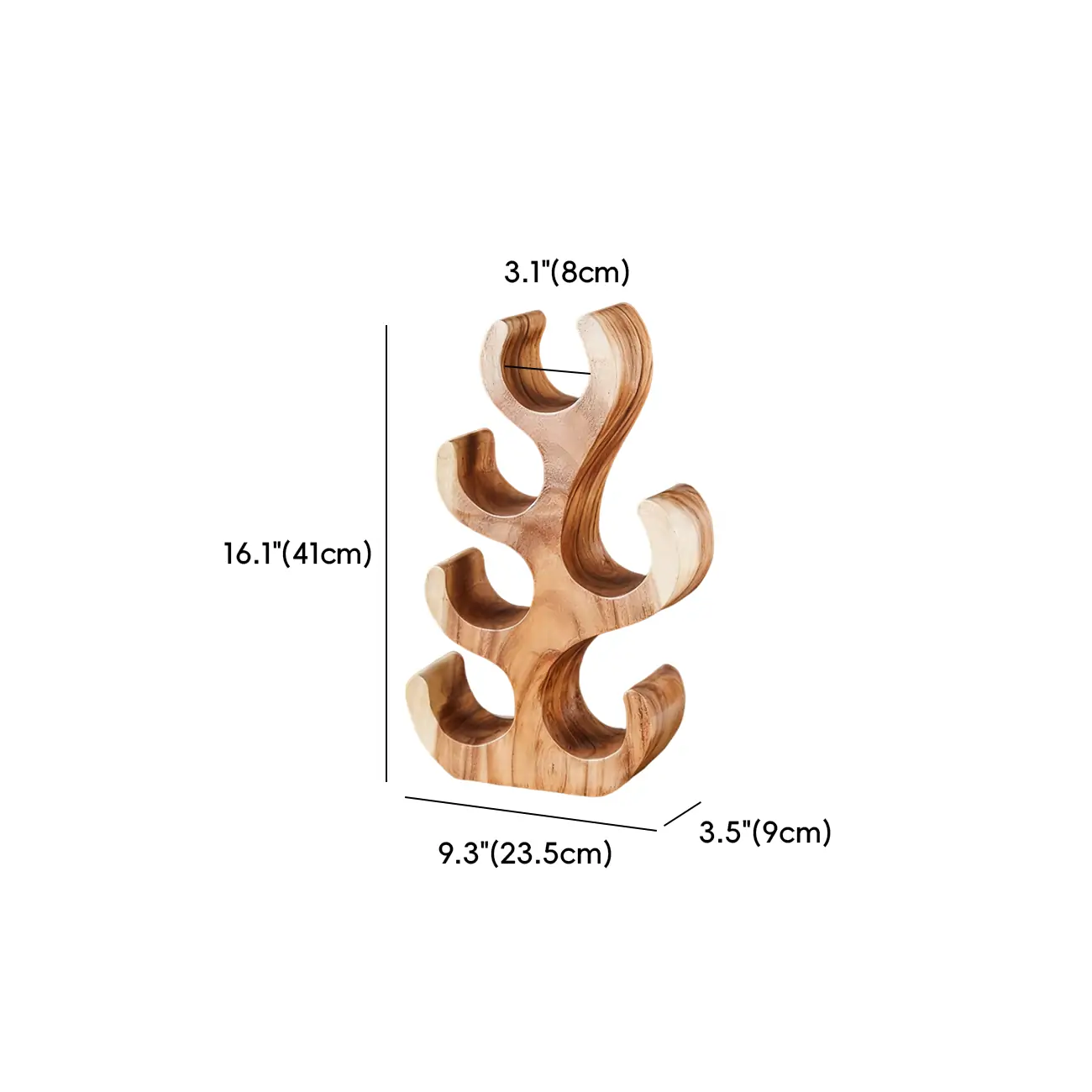 Solid Wood Tree Design Handcraftd Wine Rack Table Top #size | homeyfad