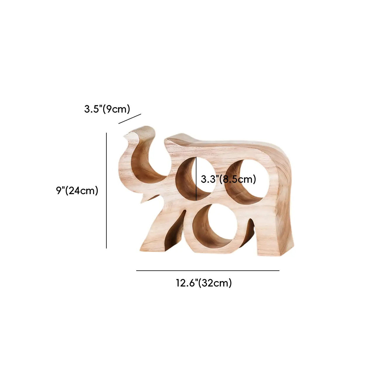 Solid Wood Tree Design Handcraftd Wine Rack Table Top Image - 9 | homeyfad