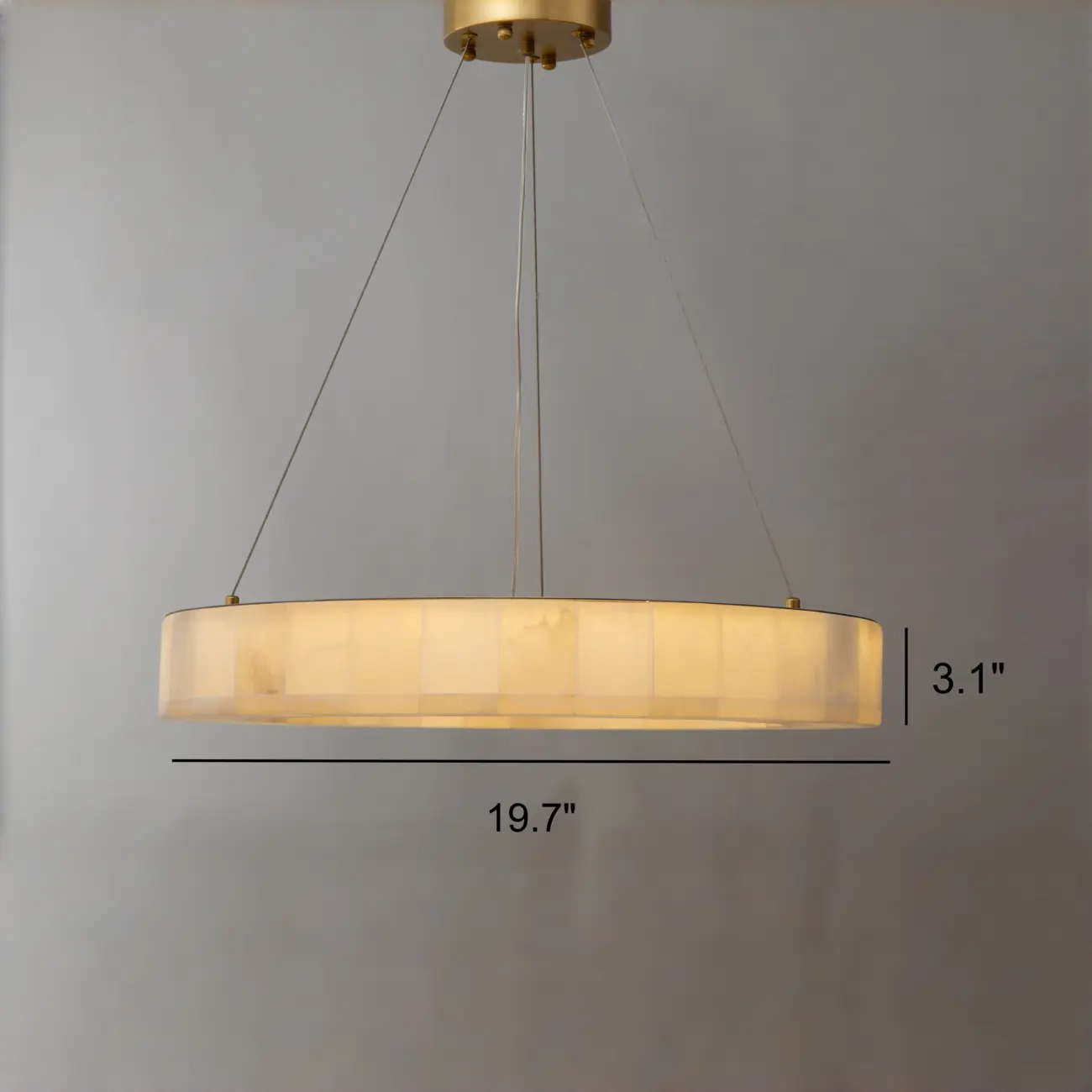 Moderm White Ring Circular Alabaster Pendant Light Chandelier-HomeyFad #size | homeyfad