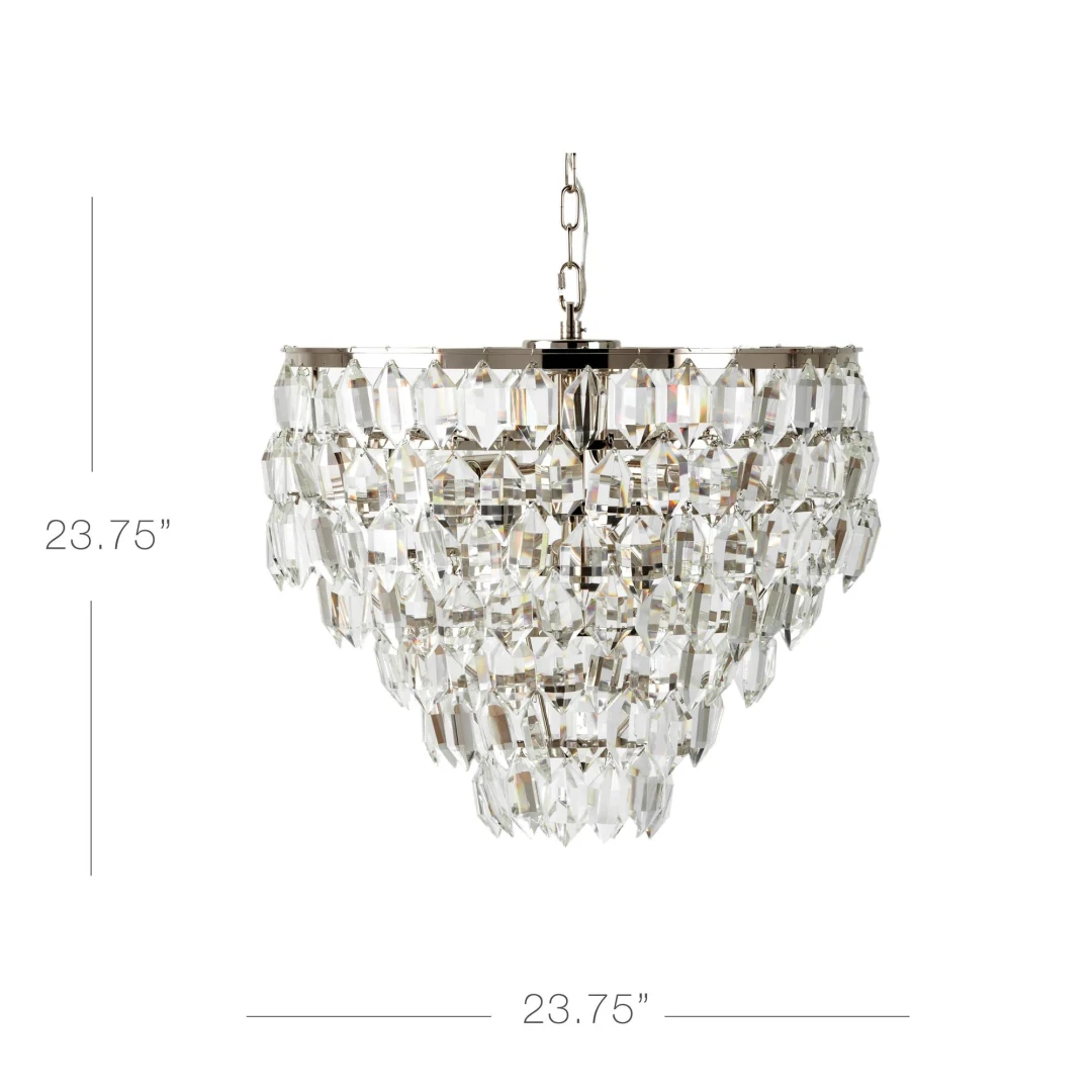 Modern Luxury Round Crystal Chandelier with 8-Light #size | homeyfad