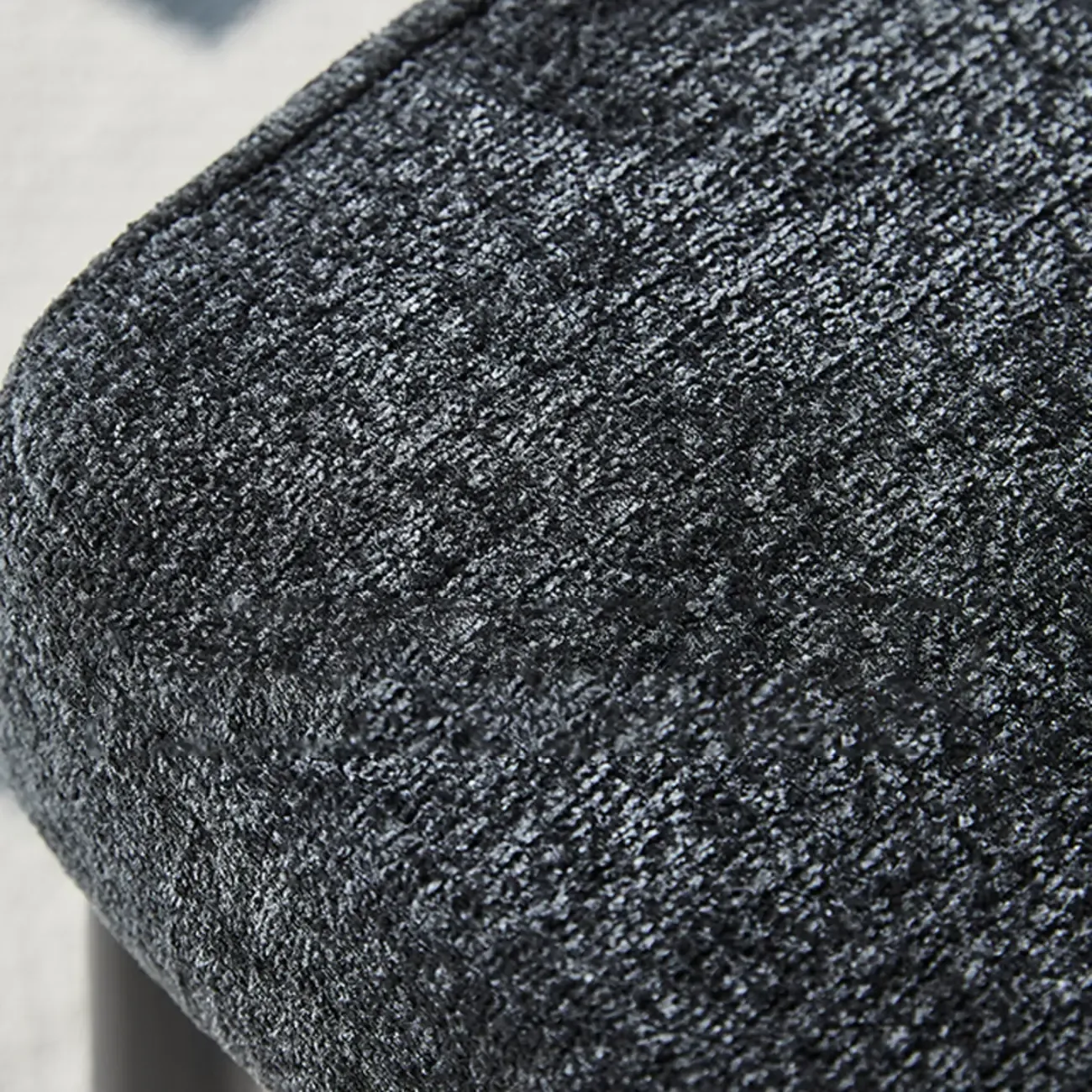 Mid-Century Modern Linen Upholstered Dining Chair Image - 8