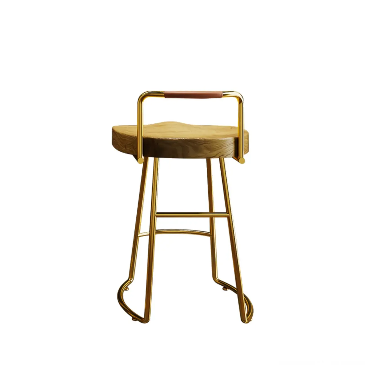 Modern Nordic Solid Wood Bar Stool Set of 2 Image - 9