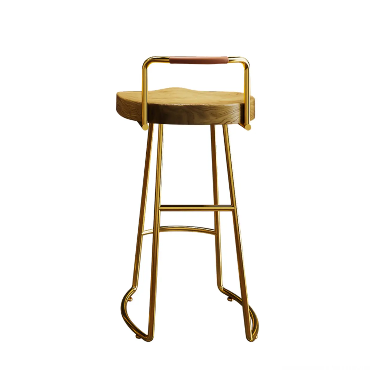Modern Nordic Solid Wood Bar Stool Set of 2 Image - 10 | homeyfad