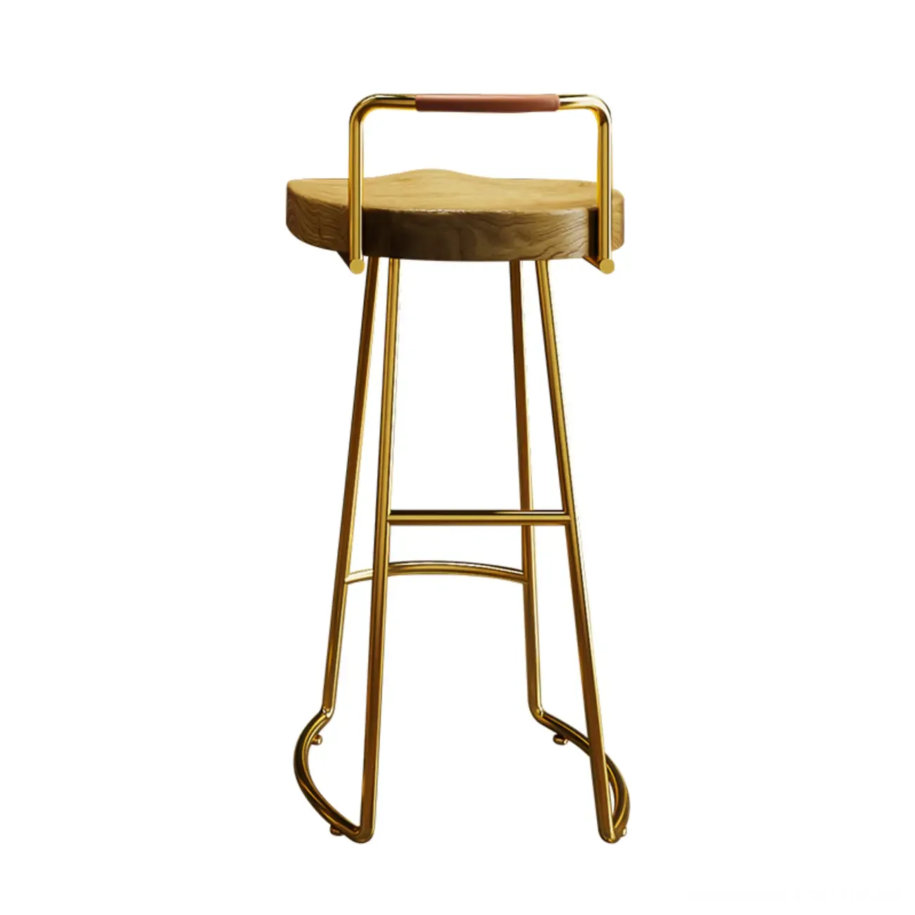Modern Nordic Solid Wood Bar Stool Set of 2 Image - 11